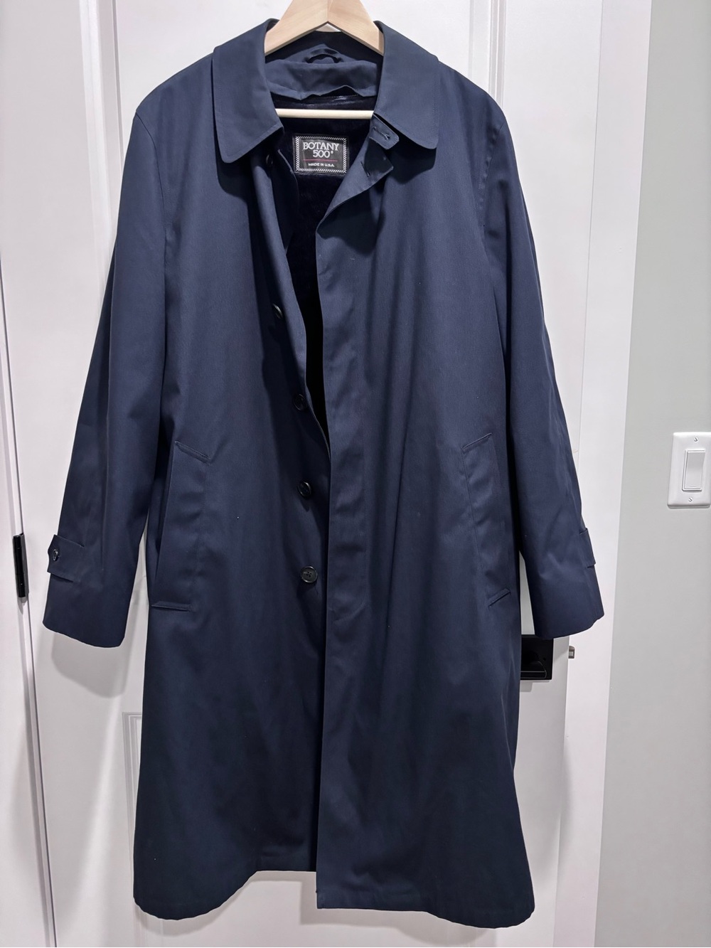 Vintage Botany 500 Classic Navy Trench Coat